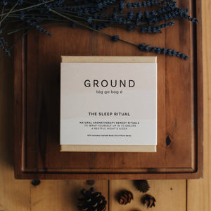 Experience the blissful benefits of natural aromatherapy with Ground Wellbeing's remedy rituals, perfect for unwinding and achieving a peaceful night's sleep