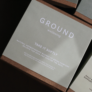 Ground Wellbeing Take it Softly cancer care gift set designed for those going through Cancer. 