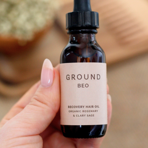 GROUND Wellbeing recovery hair oil