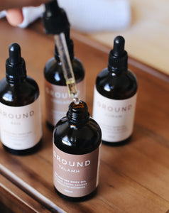 GROUND Wellbeing body oils,  nourish the body and soul using ritualised self-care