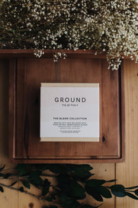 The Ground Wellbeing Blen Collection includes the Talamh, Codladh, Beo, and Curam Essential Oil Blends.